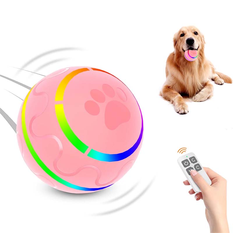 pink automatic dog ball toy
