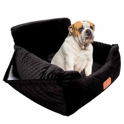 black luxury dog car seat