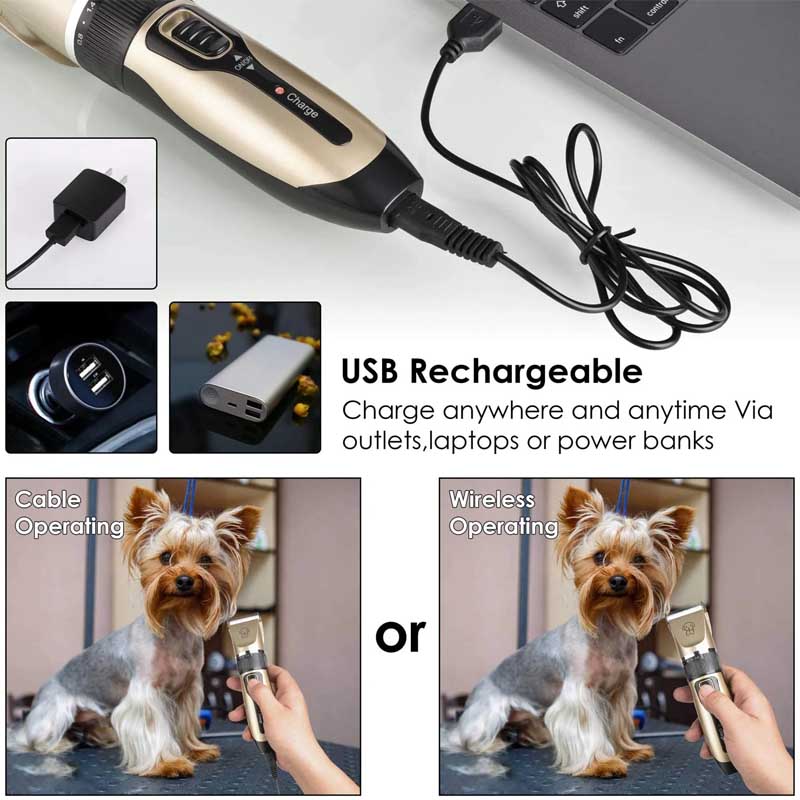 hair clipper for dogs usb rechargeable