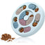 blue round puzzle feeder toy for dogs