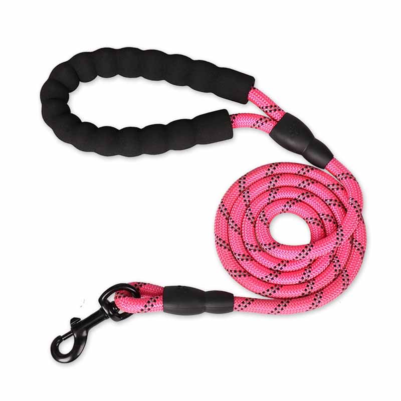 pink rope dog leash